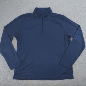 Rhone Pullover Mens 2XL Blue Quarter Zip Performance Athletic Shirt Training